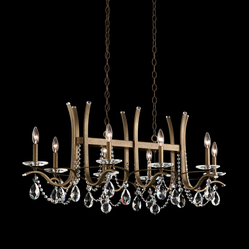 Vesca 8 Light 120V Chandelier in Antique Silver with Clear Radiance Crystal