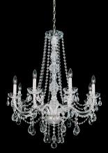 Schonbek 1870 1305-40H - Arlington 8 Light 120V Chandelier in Polished Silver with Clear Heritage Crystal