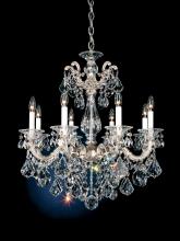  5073-48 - La Scala 8 Light 120V Chandelier in Antique Silver with Clear Heritage Handcut Crystal