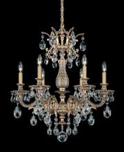 Schonbek 1870 5676-76H - Milano 6 Light 120V Chandelier in Heirloom Bronze with Clear Heritage Handcut Crystal