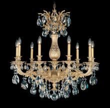 Schonbek 1870 5679-76H - Milano 9 Light 120V Chandelier in Heirloom Bronze with Clear Heritage Handcut Crystal