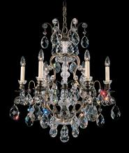  3770-48 - Renaissance 7 Light 120V Chandelier in Antique Silver with Clear Heritage Handcut Crystal