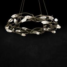  S2434-51OH - Secret Garden 35in LED 3500K 120V-277V Pendant in Black with Optic Haze Quartz