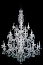 Schonbek 1870 3610-40H - Sterling 25 Light 120V Chandelier in Polished Silver with Clear Heritage Handcut Crystal