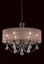 Schonbek 1870 VA8306N-59H2 - Vesca 6 Light 120V Chandelier in Ferro Black with Clear Heritage Handcut Crystal and Gold Shade