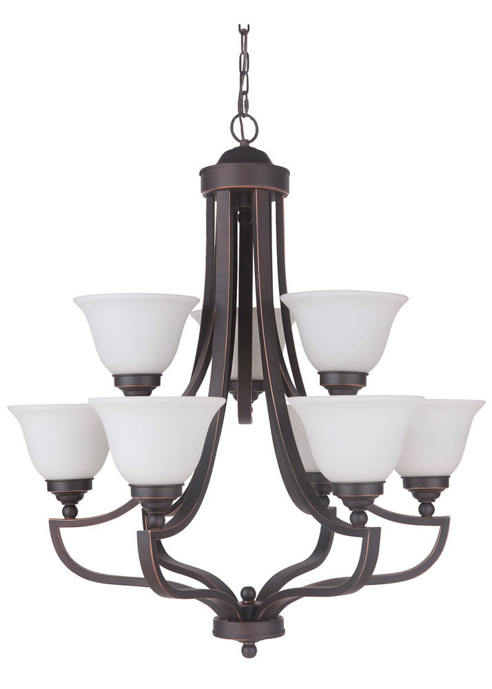 Portia 9 Light Chandelier in Metropolitan Bronze