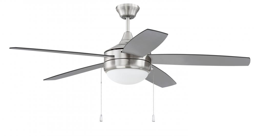 52" Phaze Energy Star 5 in Brushed Polished Nickel w/ Brushed Nickel/Greywood Blades