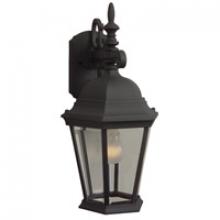 Craftmade Z254-TB - Straight Glass Cast 1 Light Medium Outdoor Wall Lantern in Textured Black