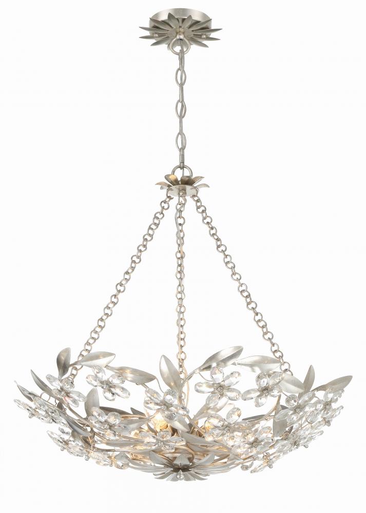 Marselle 6 Light Antique Silver Chandelier