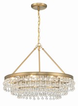 Crystorama 237-VG - Calypso 6 Light Vibrant Gold Chandelier