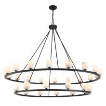 Crystorama ARA-10269-MK-ST - Aragon 30 Light Matte Black Chandelier