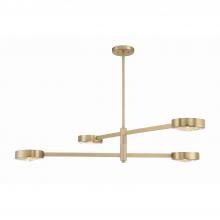 Crystorama ORS-734-MG - Orson 4 Light Modern Gold Chandelier