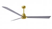 Matthews Fan Company AK-BRBR-BW-72 - Alessandra 3-blade transitional ceiling fan in brushed brass finish with Barn Wood blades. Optimiz