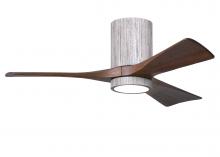  IR3HLK-BW-WA-42 - Irene-3HLK three-blade flush mount paddle fan in Barn Wood finish with 42” solid walnut tone bla