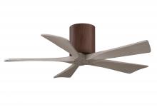  IR5H-WN-GA-42 - Irene-5H three-blade flush mount paddle fan in Walnut finish with 42” Gray Ash  tone blades. 