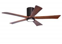 Matthews Fan Company IR5HLK-BB-WA-52 - IR5HLK five-blade flush mount paddle fan in Brushed Bronze finish with 52” solid walnut tone bla