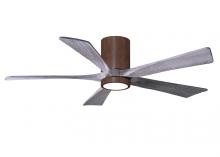  IR5HLK-WN-BW-52 - IR5HLK five-blade flush mount paddle fan in Walnut finish with 52” solid barn wood tone blades a