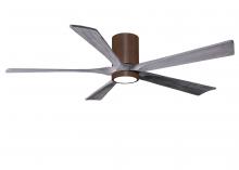  IR5HLK-WN-BW-60 - IR5HLK five-blade flush mount paddle fan in Walnut finish with 60” solid barn wood tone blades a