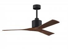  NK-BK-WA-52 - Nan 6-speed ceiling fan in Matte Black finish with 52” solid walnut tone wood blades