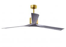 Matthews Fan Company NKXL-BRBR-BW-72 - Nan XL 6-speed ceiling fan in Brushed Brass finish with 72” solid barn wood tone wood blades