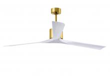  NKXL-BRBR-MWH-72 - Nan XL 6-speed ceiling fan in Brushed Brass finish with 72” solid matte white wood blades