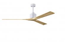  NKXL-MWH-LM-72 - Nan XL 6-speed ceiling fan in Matte White finish with 72” solid light maple tone wood blades