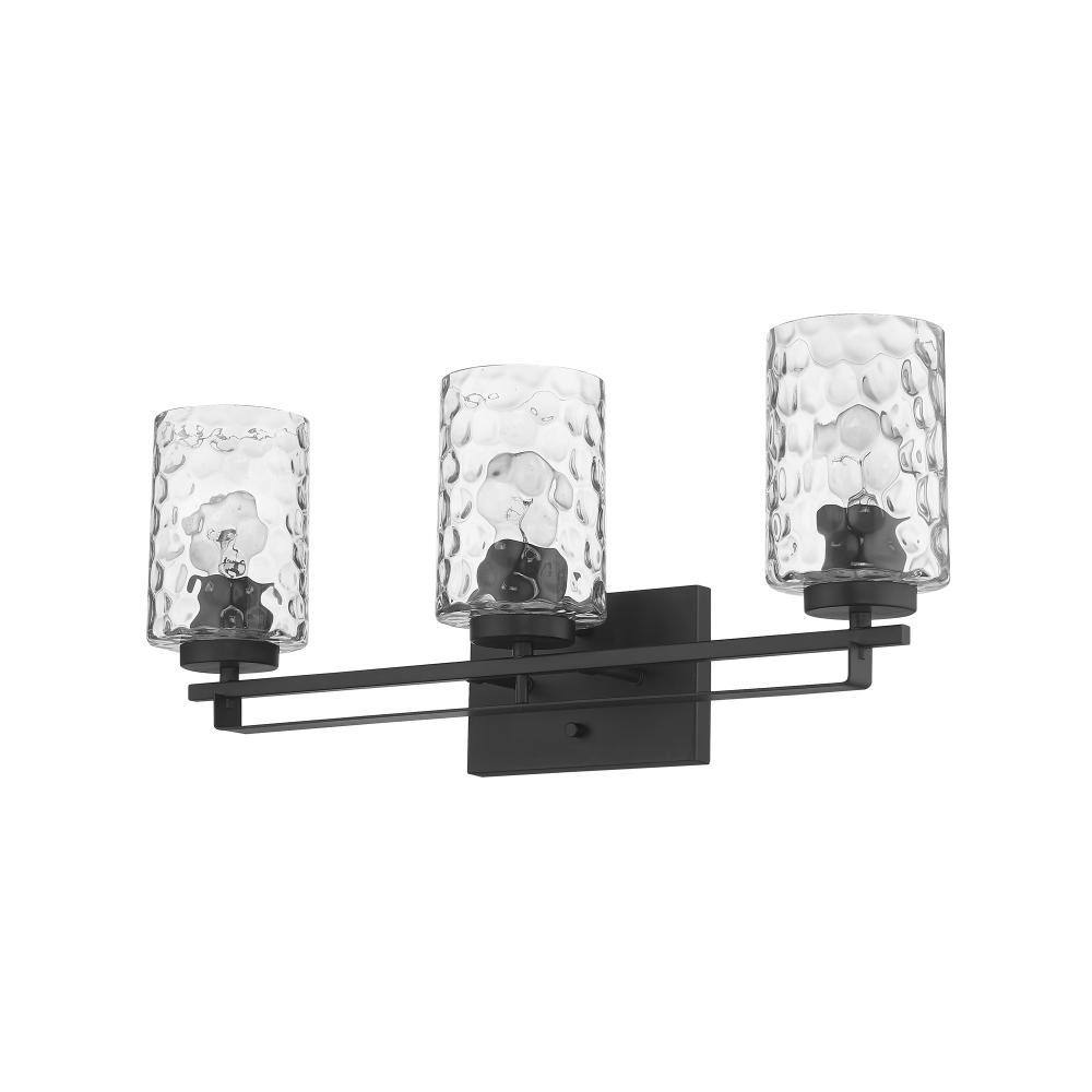 Livvy 3-Light Matte Black Vanity