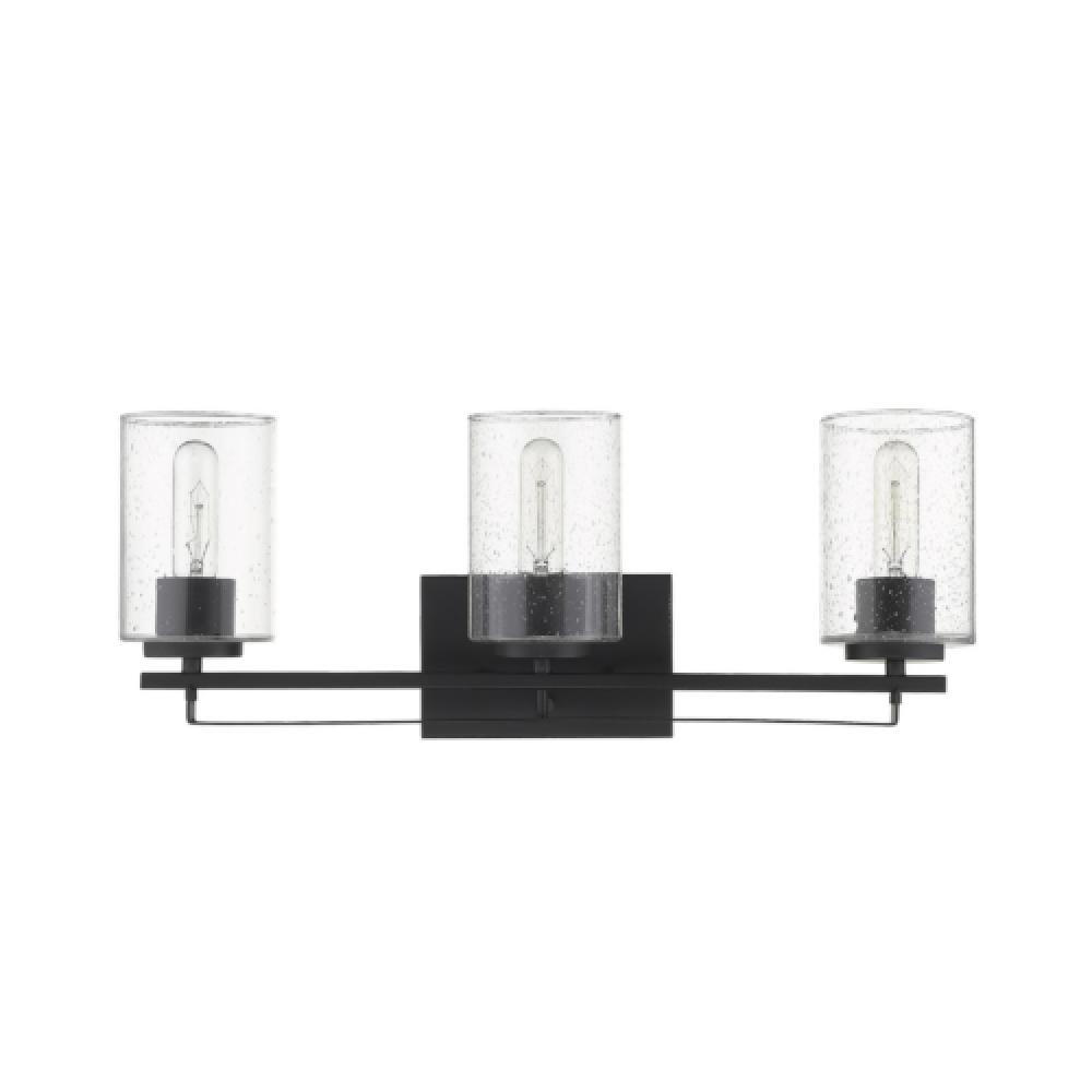 Orella 3-Light Matte Black Sconce