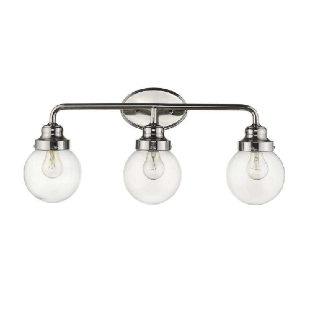 Portsmith 3-Light Polished Nickel Vanity