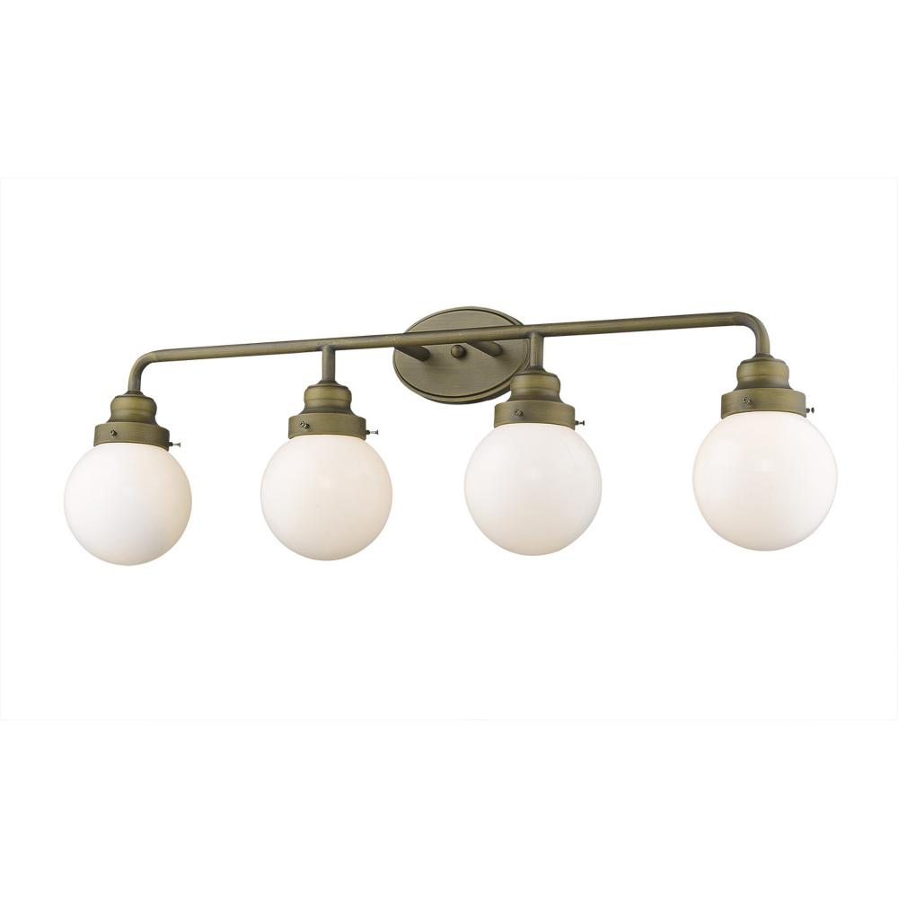 Portsmith 4-Light Raw Brass Vanity