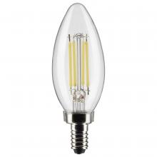 Satco Products Inc. S21829 - 5.5 Watt B11 LED; Clear; Candelabra Base; 5000K; 500 Lumens; 120 Volt; 2-Pack