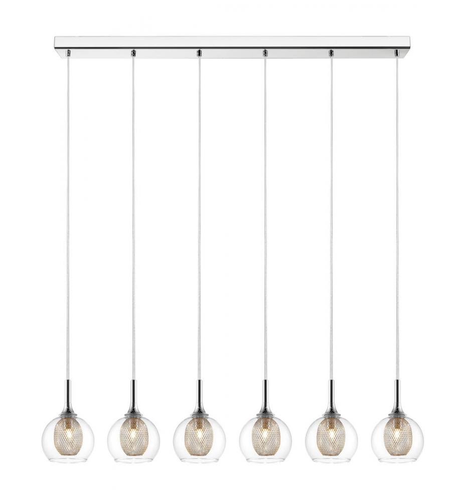 6 Light Linear Chandelier