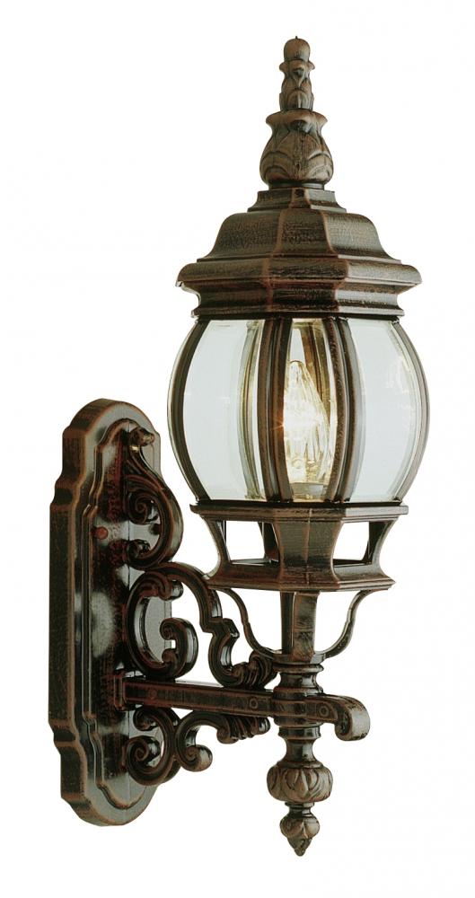 Francisco 1-Light Outdoor Beveled Glass Coach Wall Lantern