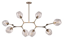 Trans Globe PND-2093 AG - Quantum 55.75-In. 8-Light, 8-Shade Indoor Pendant