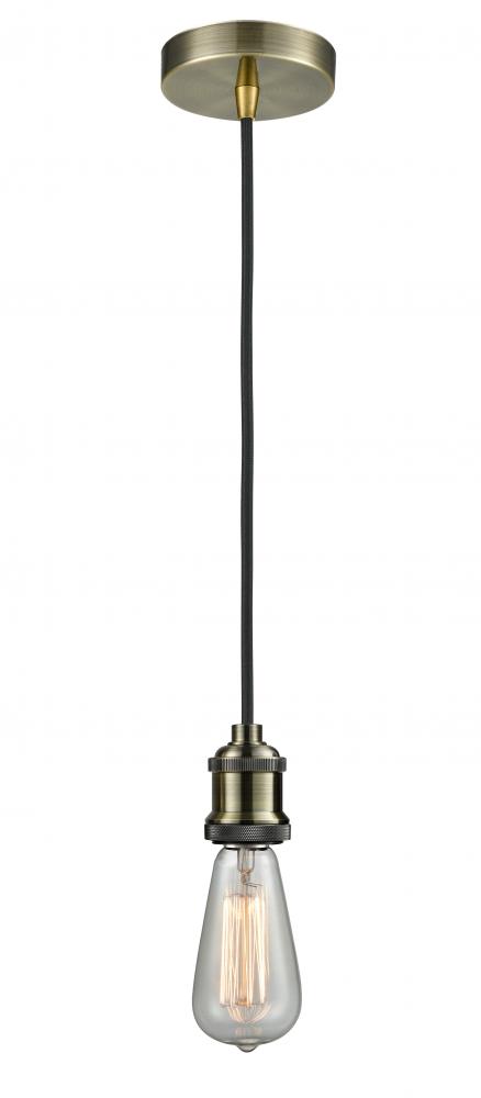 Edison - 1 Light - 2 inch - Antique Brass - Cord hung - Mini Pendant