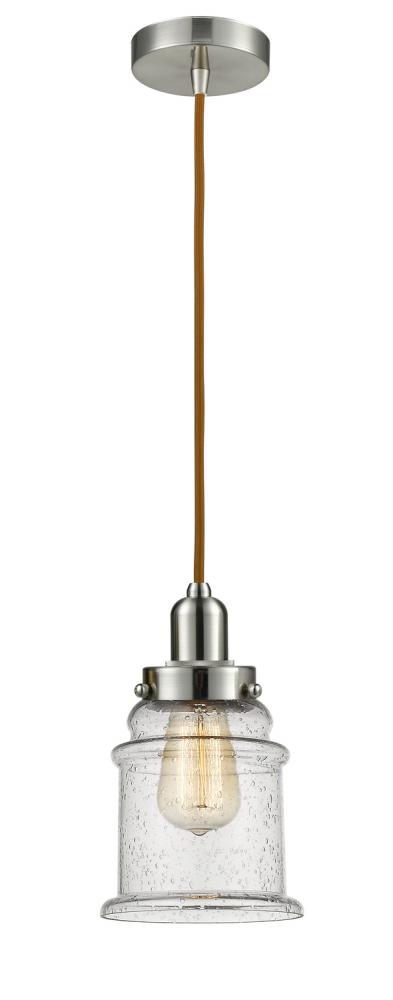 Whitney - 1 Light - 8 inch - Satin Nickel - Cord hung - Mini Pendant