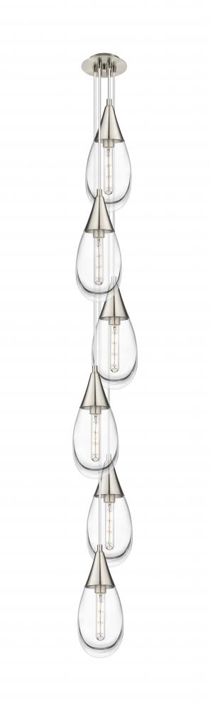 Malone - 6 Light - 8 inch - Brushed Satin Nickel - Multi Pendant