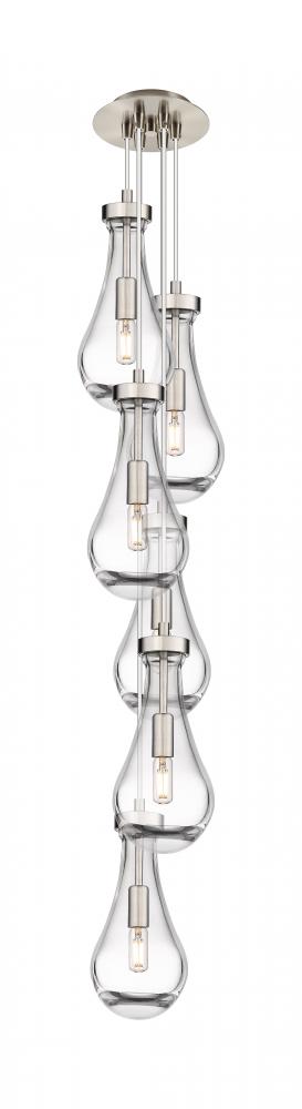 Owego - 6 Light - 7 inch - Brushed Satin Nickel - Multi Pendant