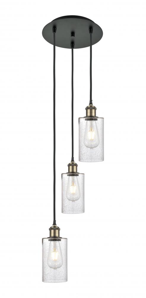 Clymer - 3 Light - 10 inch - Black Antique Brass - Cord Hung - Multi Pendant