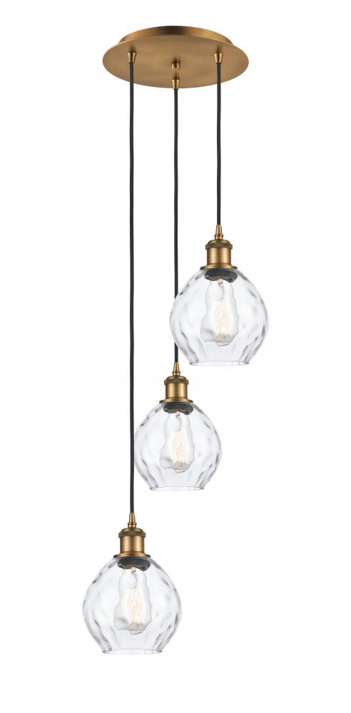 Waverly - 3 Light - 13 inch - Brushed Brass - Cord Hung - Multi Pendant