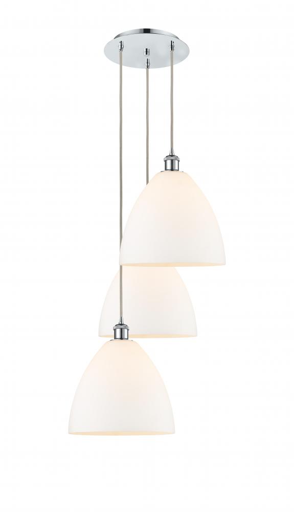 Bristol - 3 Light - 19 inch - Polished Chrome - Cord Hung - Multi Pendant