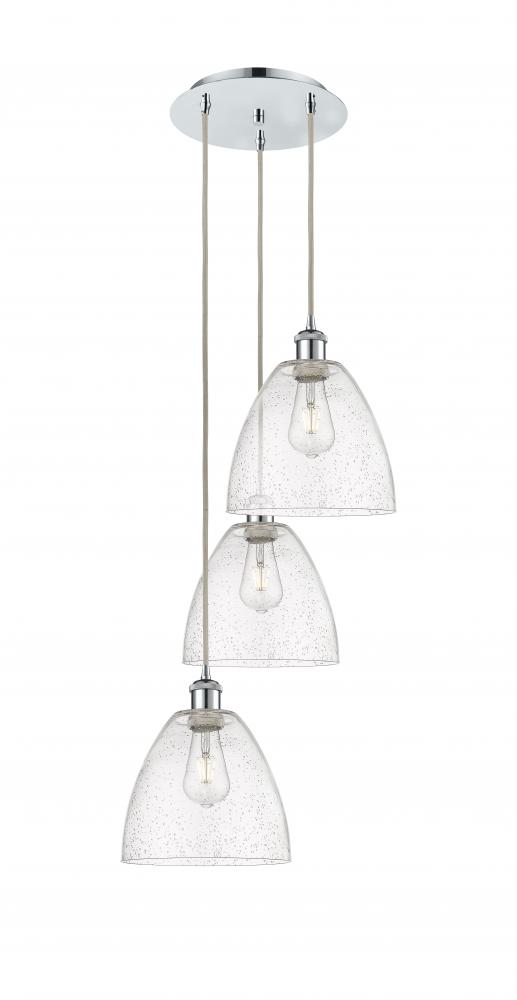 Bristol - 3 Light - 16 inch - Polished Chrome - Cord Hung - Multi Pendant