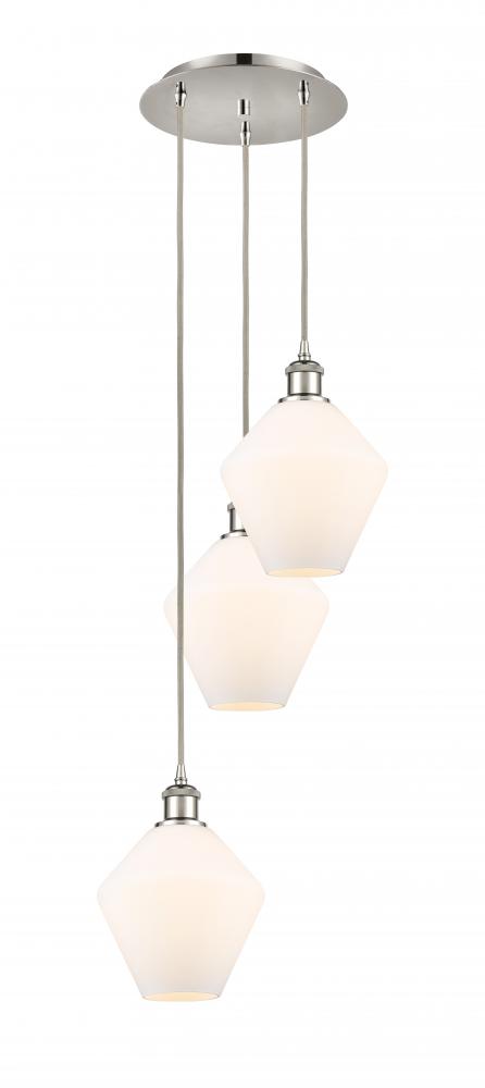 Cindyrella - 3 Light - 15 inch - Polished Nickel - Cord Hung - Multi Pendant