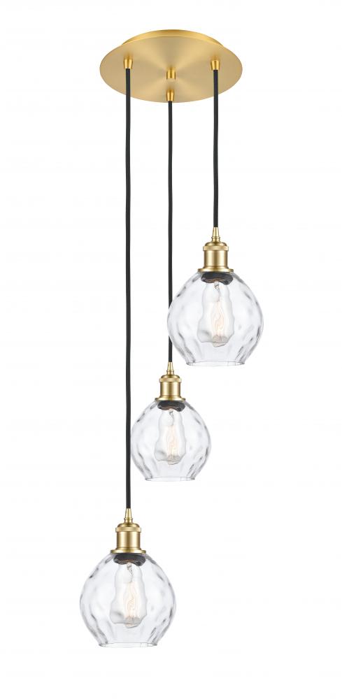 Waverly - 3 Light - 13 inch - Satin Gold - Cord Hung - Multi Pendant