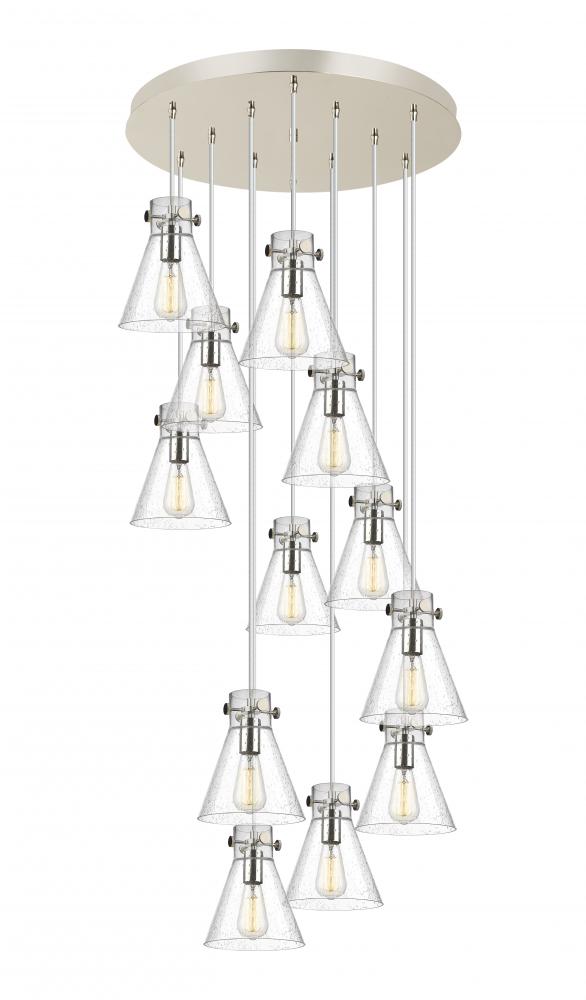 Newton Cone - 12 Light - 27 inch - Polished Nickel - Multi Pendant