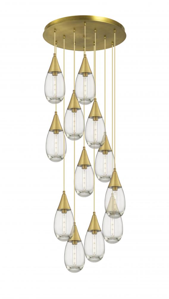 Malone - 12 Light - 25 inch - Brushed Brass - Multi Pendant