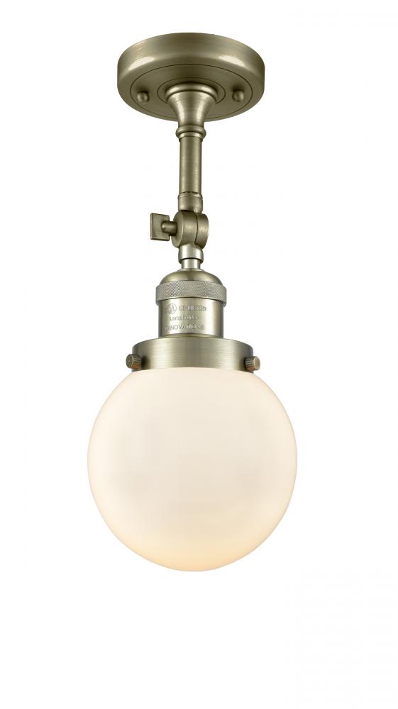 Beacon - 1 Light - 6 inch - Antique Brass - Semi-Flush Mount