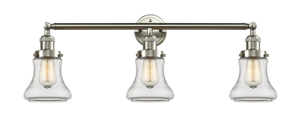 Bellmont - 3 Light - 30 inch - Brushed Satin Nickel - Bath Vanity Light