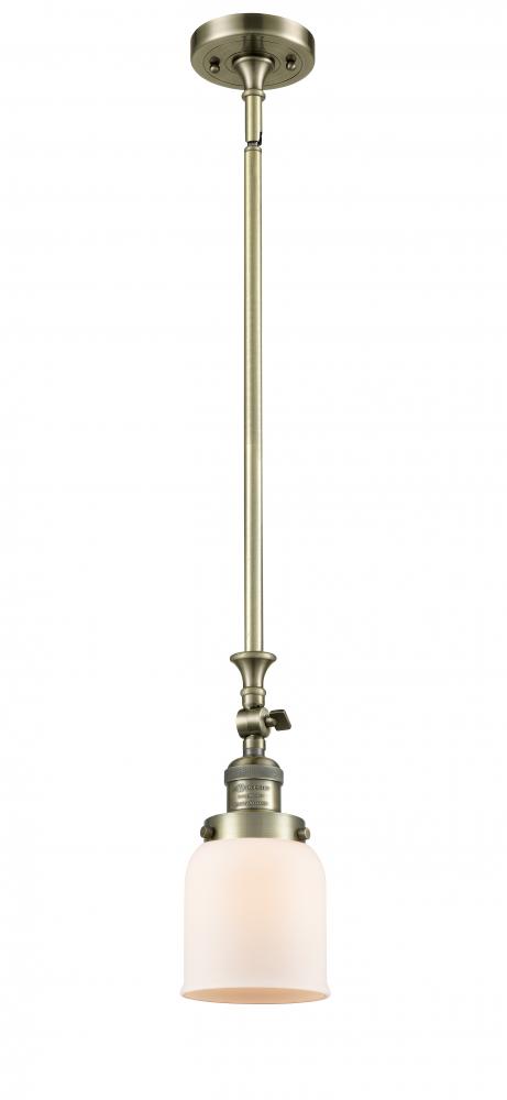 Bell - 1 Light - 5 inch - Antique Brass - Stem Hung - Mini Pendant