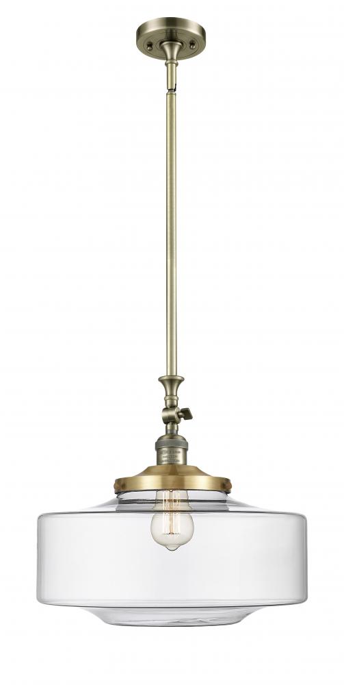 Bridgeton - 1 Light - 16 inch - Antique Brass - Stem Hung - Mini Pendant